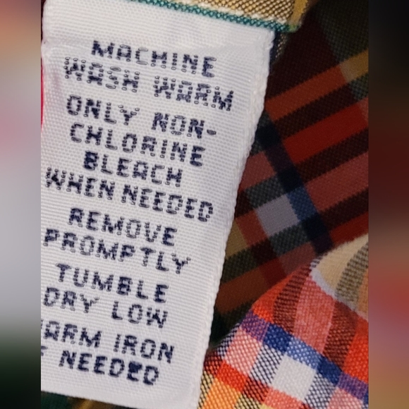 Ralph Lauren Golf Shirt Button Up Long Sleeve Colorful Multicolor Plaid … - Picture 8 of 10